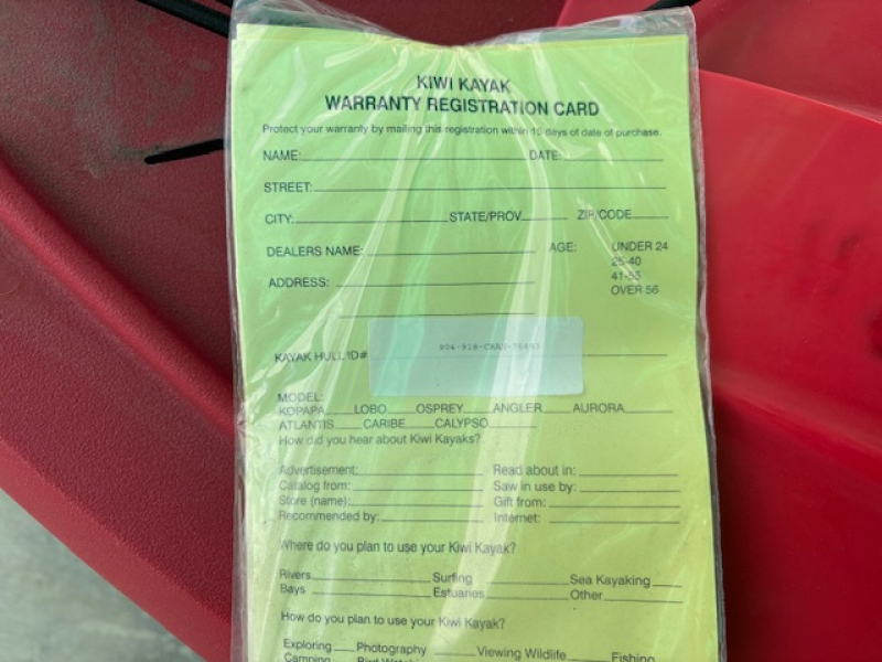 KIWI KAYAK クリアカヤック　2名乗り