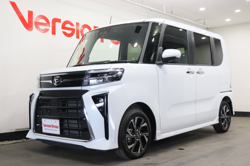 ダイハツ タント カスタムX　新車保証継承付　ワンオーナー　禁煙車　メモリーナビ　フルセグ　全周囲カメラ　アイドリングストップ　クリアランスソナー　衝突被害軽減　踏み間違い防止　シートヒーター　LED　オートハイビーム　14AW