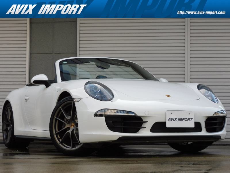 ポルシェ 911(Type991.1) ｶﾚﾗ4 Cabriolet 右H正規D車 7速PDK 黒幌 黒革 ｼｰﾄﾋｰﾀｰ 純正ﾅﾋﾞ地ﾃﾞｼﾞ Bｶﾒﾗ&PAS(ﾘｱ) PDLS付ﾊﾞｲｷｾﾉﾝHL(ﾌﾞﾗｯｸ) 電格ﾐﾗｰ PASM 純正20ｲﾝﾁAW(ｻﾃﾝﾌﾟﾗﾁﾅ)