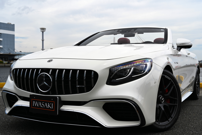 AMG Sクラス 超希少後期AMG S63カブリオレ4マチックプラス絶滅的希少モデル 正規ディーラー車左ハンドル法人2オナ禁煙屋根保管雨天未使用ベンガルレッドフルレザーインテリアブルメスターマットブラック20インチ純正アルミレッドキャリパー赤幌ベンチレーター等全ディーラー毎年徹底整備車両極上車後期最終モデルコレクター物必見！！