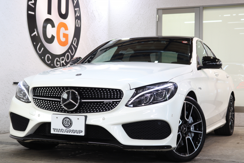 AMG Cクラス C43 4MATIC ｴｸｽｸﾙｰｼﾌﾞ&ﾚｰﾀﾞｰｾｰﾌﾃｨPKG　中期 ｷｰﾚｽｺﾞｰ 黒本革 ﾊﾟﾉﾗﾏSR ﾍｯﾄﾞｱｯﾌﾟD HDDﾅﾋﾞTV BT音楽 ﾌﾞﾙﾒｽﾀｰ ﾊﾞｯｸｶﾒﾗ PTS LEDﾗｲﾄ ﾌｯﾄﾄﾗﾝｸOP AMG専用装備&ﾁｭｰﾆﾝｸﾞﾀﾞｲﾅﾐｯｸｾﾚｸﾄ 9AT　2年保証【期間限定在庫】