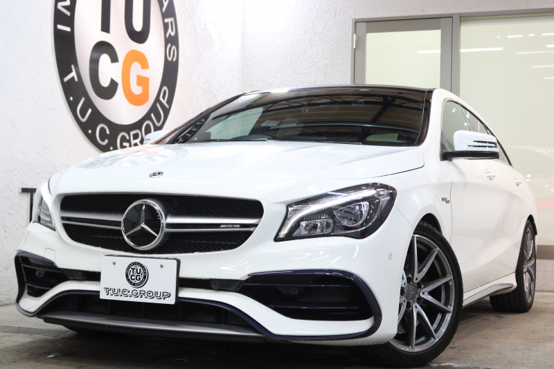 AMG CLAクラス CLA45ｼｭｰﾃｨﾝｸﾞﾌﾞﾚｰｸ 4MATIC ﾚｰﾀﾞｰｾｰﾌﾃｨPKG　後期 ｷｰﾚｽｺﾞｰ 黒本革 ｼｰﾄﾋｰﾀｰ ﾊﾟﾉﾗﾏSR HDDﾅﾋﾞTV&ｷｬﾝｾﾗｰ ｽﾏﾎ連携 ﾊﾞｯｸｶﾒﾗ PTS LEDﾗｲﾄ AMG強化ﾌﾞﾚｰｷ AMG専用装備&ﾁｭｰﾆﾝｸﾞ ﾀﾞｲﾅﾐｯｸｾﾚｸﾄ 7AT　2年保証
