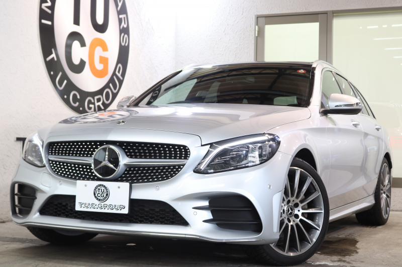 メルセデスベンツ Cクラス C200 ｽﾃｰｼｮﾝﾜｺﾞﾝ AVG AMGﾗｲﾝ ﾚｻﾞｰｴｸｽｸﾙｰｼﾌﾞ& ﾚｰﾀﾞｰｾｰﾌﾃｨPKG　後期 BSG搭載 ｷｰﾚｽｺﾞｰ 赤本革 ｼｰﾄﾋｰﾀｰ ﾊﾟﾉﾗﾏSR  ﾍｯﾄﾞｱｯﾌﾟD HDDﾅﾋﾞTV ｽﾏﾎ連携 ﾌﾞﾙﾒｽﾀｰ Bｶﾒﾗ PTS ﾌｯﾄﾄﾗﾝｸOP AMGｴｱﾛ&19AW ｴｱｻｽ  9AT　2年保証
