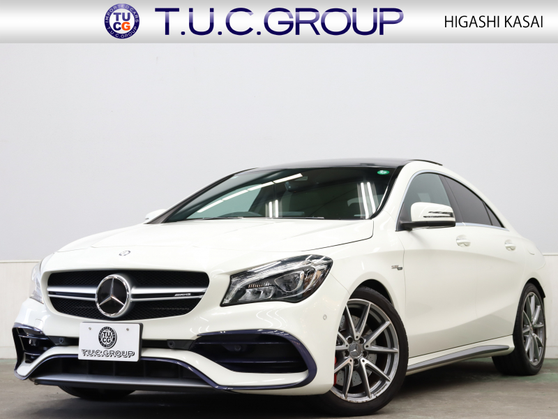 AMG CLAクラス CLA45 4MATIC ﾚｰﾀﾞｰSP　後期 1ｵｰﾅｰ 381馬力 Pｽﾀ ECO 黒革 ﾊﾟﾉﾗﾏSR ｼｰﾄﾋｰﾀｰ HDDﾅﾋﾞTV  BTｵｰﾃﾞｨｵ Carplay Bｶﾒﾗ LEDﾍｯﾄﾞﾗｲﾄ ﾏﾙﾁｶﾗｰｱﾝﾋﾞｴﾝﾄ AMGｴｱﾛ&18AW　2年保証