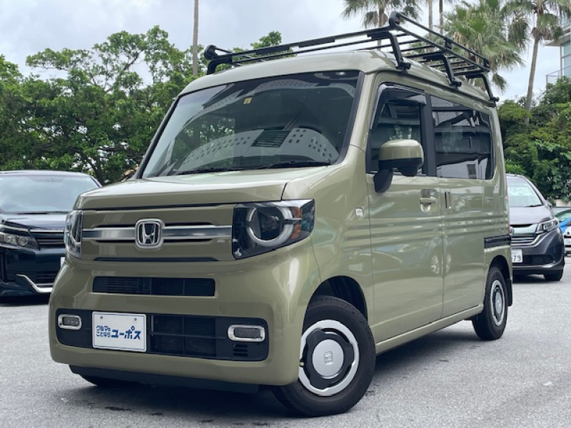 ホンダ N-VAN ファン・ターボホンダセンシング　OP5年保証対象車　ホンダセンシング　ルーフキャリア　純正ナビ（CD／DVD／Bluetooth）　ドライブレコーダー　バックカメラ　LEDライト　ETC