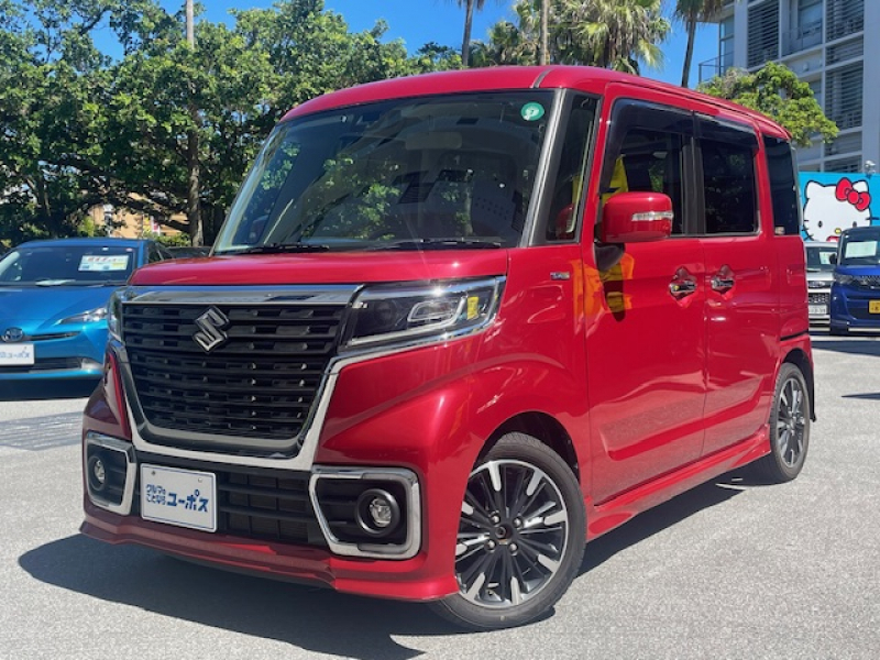 スズキ スペーシア カスタム　ハイブリッドXS　OP5年保証対象車　レーダーブレーキサポート　両側パワースライドドア　ケンウッドナビ　Rカメラ