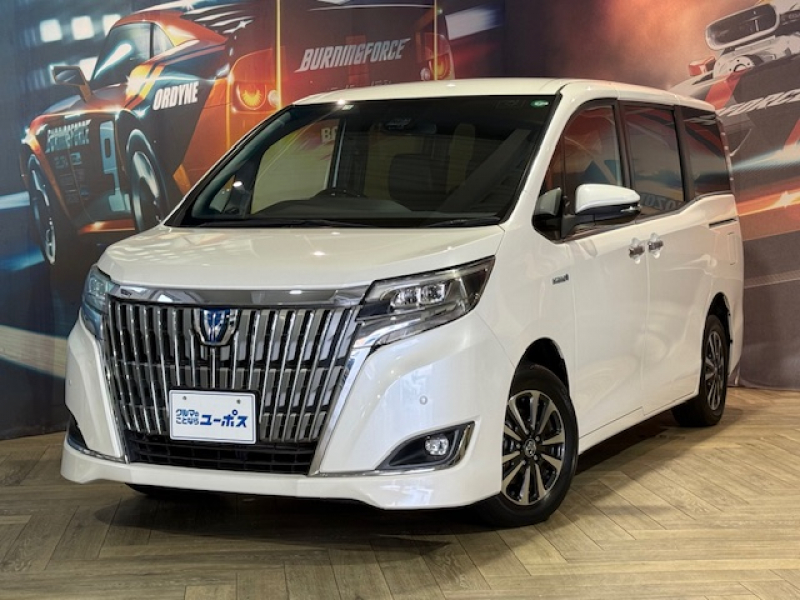 トヨタ エスクァイア 後期型　ハイブリッドGi　OP5年保証対象車　純正SDナビ（CD/BT/ワンセグTV）バックカメラ　プリクラッシュセーフティ　両側パワースライドドア　黒革シート　前席シートヒーター