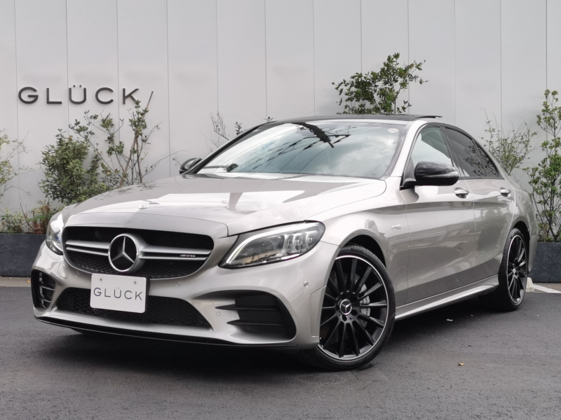 AMG Cクラス C43 4マチック　1オーナー パノラマルーフ RSP 茶革 Burmester HUD パワーリッド エアバランスPk AMG19インチAW ACC  レーンキープ ブラインドスポット LEDヘッドライト AMGライドコントロール キーレスゴー COMANDシステム