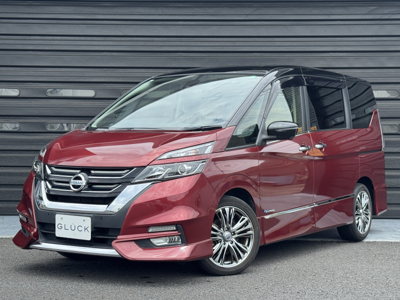 日産 セレナ 2.0ハイウェイスターG 禁煙車 8人乗り ブラウンハーフレザー プロパイロット パークアシスト スマートルームミラー フロントシートヒーター 全方位カメラ デジタルTV ACC